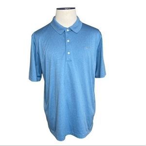 Greg Norman ML75 Play Dry Blue Polo Shirt Men’s Short Sleeve Sz L